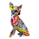 thumbnail image 2 of Estatua de perro chihuahua de resina colorida perfecl decoración moderna, 2 of 8