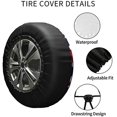 thumbnail image 3 of Flag of Italy Pattern Print Spare Tire Cover Wheel Protector Waterproof Dustproof Uv Resistant for Jeep Camping Travel Trailer Rv SUV and Many Vehicle Compatible Universal 15 Inch, 3 of 7