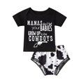 thumbnail image 1 of Cowboys Cow Print Shorts bummies, 1 of 7