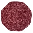 thumbnail image 3 of Better Trends 48" Octaganol Braided Rug 100% Polyester Durable and Stain Resistant Reversible Indoor Area Utility Rug, Chenille Tweed Collection - Burgundy & Mauve, 3 of 3
