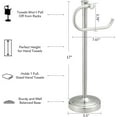 thumbnail image 4 of 17 Inch Brushed Nickel Stand Towel Bar Hanger Hand Towel Bar Bathroom Vanity Countertop Towel Holder Free Standing Stainless Steel Towel Ring Hardware Accessories Towel Rack, 4 of 7