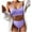 Purple, variant on gakvbuo Summer Bikini Sets for Women Tankini Swimsuits for Womens High Waisted Bikini Sets Sporty 2 Piece Swimsuit Color Block Cheeky High Cut Bathing Suits