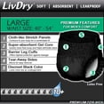 thumbnail image 2 of LivDry BLACK Mens Adult Incontinence Underwear, Supreme Comfort Absorbency (Large, 56-Pack), 2 of 8
