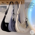 thumbnail image 3 of Qarigey Bolso de hombro de nailon para mujer, bandolera informal de Color sólido, bolso de mano de gran capacidad, organizadores, bolsas de mensajero Bolsas de mensajero y de hombro Marrón Qarigey AP012669-03, 3 of 6