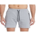 thumbnail image 1 of Men Casual Sports Shorts  Quick-drying Solid Color Running Training Fitness Short Pants with Pockets, 1 of 6