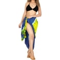thumbnail image 3 of HAPPY BAY Women's Swimwear Summer Wraps Beach Bikini Long Vacation Swim Cover up Pareos Bathing Suit Beachwear Sarong Coverups One Size Lemon, Tie Dye, 3 of 5