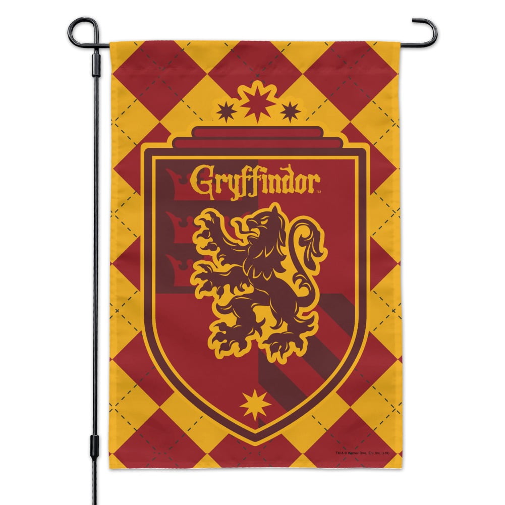 Harry Potter Gryffindor Plaid Sigil Garden Yard Flag