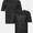 Rich Black / Greystone, variant on Athletic Works Boy's Short Sleeve Core Active T-Shirt 2-Pack, Sizes 4-18 & Husky