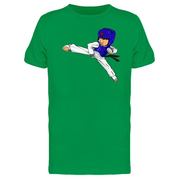 Blue Uniform Taekwondo Cartoon Tee Men's -Image by Shutterstock