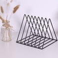 thumbnail image 4 of Ftory - Revistero triangular de escritorio, diseño creativo de metal triangular de hierro, ideal para libros, revistas, decoración de oficina y hogar (negro), 4 of 8