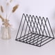 thumbnail image 4 of Estantería de escritorio Viccilley, creativa estantería triangular de hierro y metal, organizador de archivos, para oficina, decoración del hogar (negro/6.7 x 8.1 x 7 pulgadas), 4 of 8