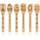 thumbnail image 1 of Juego de 6 utensilios de cocina de bambú con forma de tren, cucharas de cocina de madera grabadas con patrón de flores, espátula de bambú para cocina, cuchara de cocina de madera, 1 of 7