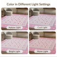 thumbnail image 7 of ODIKA 8'x10' Washable Area Rug Non-Slip Chair-Friendly Mat Pink Purple Checkered Scroll Border Boho Motifs Charm Bold Checkerboard for Dining Room, Large Office, Lounge, 7 of 7