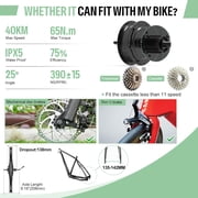 BAFANG 48V 500W Rear Hub Motor Kit with 52V 20Ah Shark Battery - G020 Ebike Conversion Kit for 135MM-142MM Rear Dropout 26 Wheel Electric Bike Conversion kit for Mountain / City Bicycle