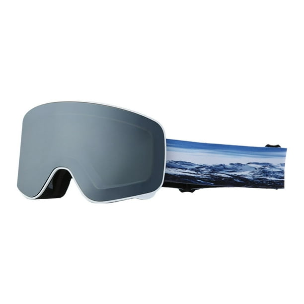 Gafas de esquí antivaho Sharpla Lente negra plateada Correa ajustable