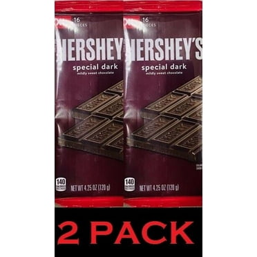 Hershey's Special Dark Mildly Sweet Chocolate XL Candy Bar 4.25oz 16 Pieces 2 PK