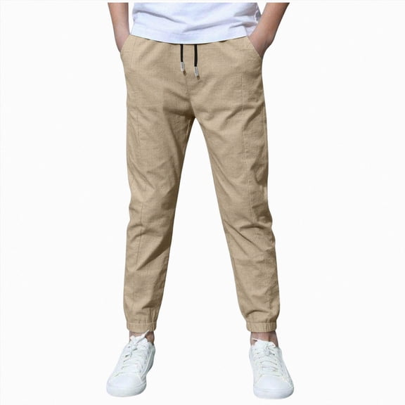 Hessimy Boys Athletic Joggers Lightweight Running Pants with Pockets Outdoor Gym Workout Track Trousers 6-12 Months 12-24 Months 2T 3T 4T 5T 6T 7T 8T 9T Children(Khaki,11-12 Years)