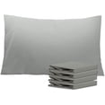thumbnail image 1 of Queen Pillowcases Set of 4, 100% Brushed Microfiber, Soft and Cozy, Wrinkle, Fade, Stain Resistant with Envelope Closure, 20"x 30", Smoky Grey, 1 of 7