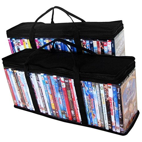 DVD Storage Organizer Classic Set Of 2 Storage Bags With Room For 40