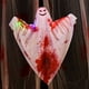 thumbnail image 3 of Moyic Fantasmas colgantes de Halloween, adorno de aparición sangrienta en 3D, colgantes voladores de esqueleto de espectro aterrador Kits de decoración para fiestas Diente de sierra, 3 of 6