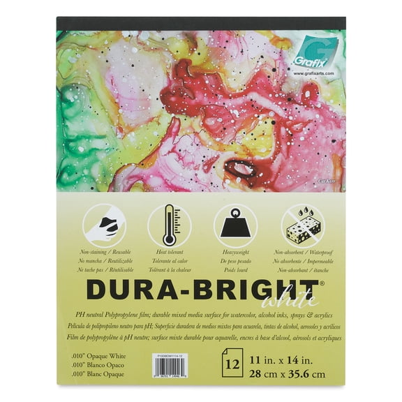 Grafix Dura-Bright Pad - 11" x 14", White