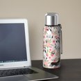 thumbnail image 5 of 20 Oz Husky and Pink Flower Coffee Tumbler Double Wall Insulated Stainless Steel Water Bottle | Metal Reusable Thermoses Flask with Cup Cap | Leak & Sweat Proof with Anti-Dust Lid, 5 of 7