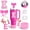 Letter E, variant on 6PCS Pink Stanley Cup Accessories Set, Initials Decorations for Stanley Cup 30oz 40oz, Includes Bow Straw Topper, Handle Charm, Letter Sticker, Silicone Boot, Spill Proof Stopper (Letter K)