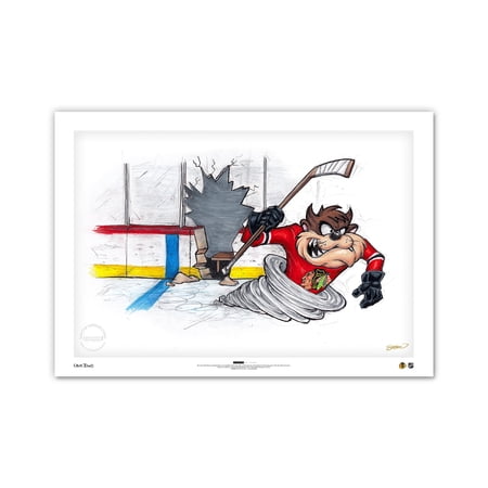 Tasmanian Devil Chicago Blackhawks 24 x 36 Looney Tunes Limited Edition Fine Art Print