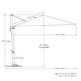 thumbnail image 2 of CorLiving 9.5ft Offset Tilting and Rotating Outdoor Umbrella with Aluminum and Steel Frame and Durable Canopy, 2 of 8