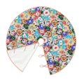 thumbnail image 2 of Daiia Colored Casino Chips Drawing Merry Christmas Tree Skirt , Xmas Large Lace-up Tree Skirt, Santa Snowflakes Rustic Home Decorations New Year Party Farmhouse Decor-30", 2 of 7