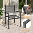thumbnail image 3 of ACEGOSES Outdoor Patio Dining Chairs Set of 2, Stackable Textilene Chairs for Garden, Porch and Poolside, Gray, 3 of 5