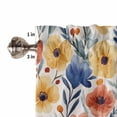 thumbnail image 5 of Kitchen Curtains 54 Inches length, Spring Floral Window Treatment Curtain Drapes, Red Yellow Blue Summer Botanical Decorative Window Curtains for Bedroom Cafe, 52"x54", 2 Panels, 5 of 7
