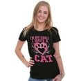thumbnail image 3 of I'm Not Single I Have a Cat Pawprint Womens Fitted Plus Size Graphic Tee Brisco Brands 2X, 3 of 5