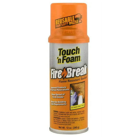 6 Pack of 12 oz Dap 501212 Touch N Foam, Firebreak Flame Resistant Sealant