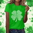 thumbnail image 2 of Ruimatai Women's Casual St. Patrick's Day Print T-Shirt Round Neck Short Sleeve Pullover Tee Blouse with Fashionable Design, 2 of 5