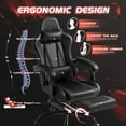 Lacoo Ergonomic Gaming Chair with Massage Lumbar Support, PU Leather