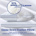 thumbnail image 3 of Juego de 2 almohadas Feather Down Puredown Queen Size, 3 of 5