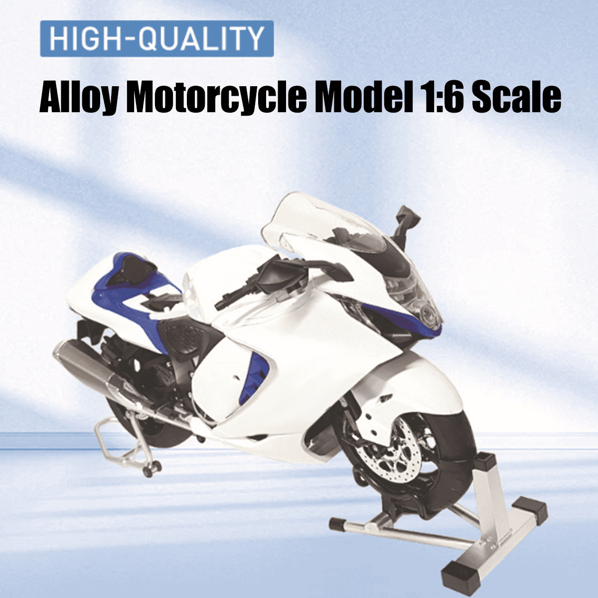 1/6 Scale Alloy Dynamic RC Motorcycle, Realistic Simulation Sports RC Dirt Bike with Ignition Sound, Exhaust Smoke Effects & Light-Up Functions for Adults
