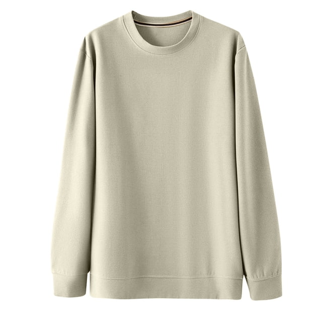Timegard Hauts Grande Taille pour Femmes Chandails en Molleton Col Rond Manches Longues Chandail Ample Automne Décontracté Hauts