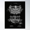 thumbnail image 2 of Vintage Typewriter Patent Art Poster Wall Art, Modern Wall Decor For Living Room Bedroom, 12x18 UNFRAMED, 2 of 3