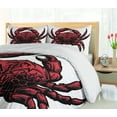 thumbnail image 5 of Ambesonne Astrology Duvet Cover Sets, Cancer Zodiac Sign, 2-King, Red Black, 5 of 7