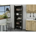 thumbnail image 5 of FM FURNITURE Pensacola 79"H Engineered Wood Double Door Pantry Cabinet in Black, 5 of 6