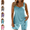 Blue, variant on Women's Summer Two Piece Body-Covering Printed Boxer Swimsuit Blue 2XL
