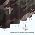 thumbnail image 6 of Green Brown Camo Mixed Shapes Pattern Shower Curtain 36"x72" ,Bathroom Decorative Shower Curtains Set with 12 Hooks,Modern Waterproof Washable Shower Curtain, 6 of 6