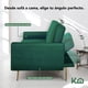 thumbnail image 3 of Sofá Cama Reclinable Para 3 Personas Poliéster Tipo Terciopelo Kingshouse verde 5, 3 of 8