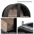 thumbnail image 6 of MIDOQIN 71" Tall Arched Bookshelf, Modern Farmhouse Arch Bookcase with Open & Adjustable Shelves, Hidden Drawer, 6 of 10