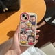 thumbnail image 4 of Bonita funda de teléfono de cuero con relieve de lujo de la familia feliz de Snoopy y Charlie Brown para iPhone 15, 12, 13, 14 y 11 Pro Max, funda protectora de lente, 4 of 4