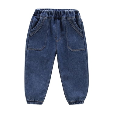 tarylea Vêtements pour Tout-Petits Bébés Filles Garçons Pantalon Doublé en Molleton Taille Élastique Taille Mi-Haute Pantalon Uni Bas Resserré Pantalon Décontracté Ample Hiver Chaud Tenue Quotidienne Pantalon pour Nourrisson pour 2-10 Ans