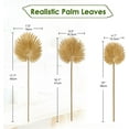 thumbnail image 3 of 6 Pcs Pu Foam Artificial Gold Palm Leaves Faux Palm Tropical Leaves Fake Palm Fronds for DIY Wedding Bouquets Fake Leaves for Centerpieces Arrangements Palm Leaf for Party Home Decorations, 3 of 5
