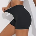 thumbnail image 6 of Gym Shorts Pack Women,Workout Shorts for Women Gym,Women's Gym Shorts,OHGOD Women's High-Waisted V-Waist Yoga Shorts, Solid Color, Peach Butt Lifting, Stretchy Activewear for Running - Black - M, 6 of 8
